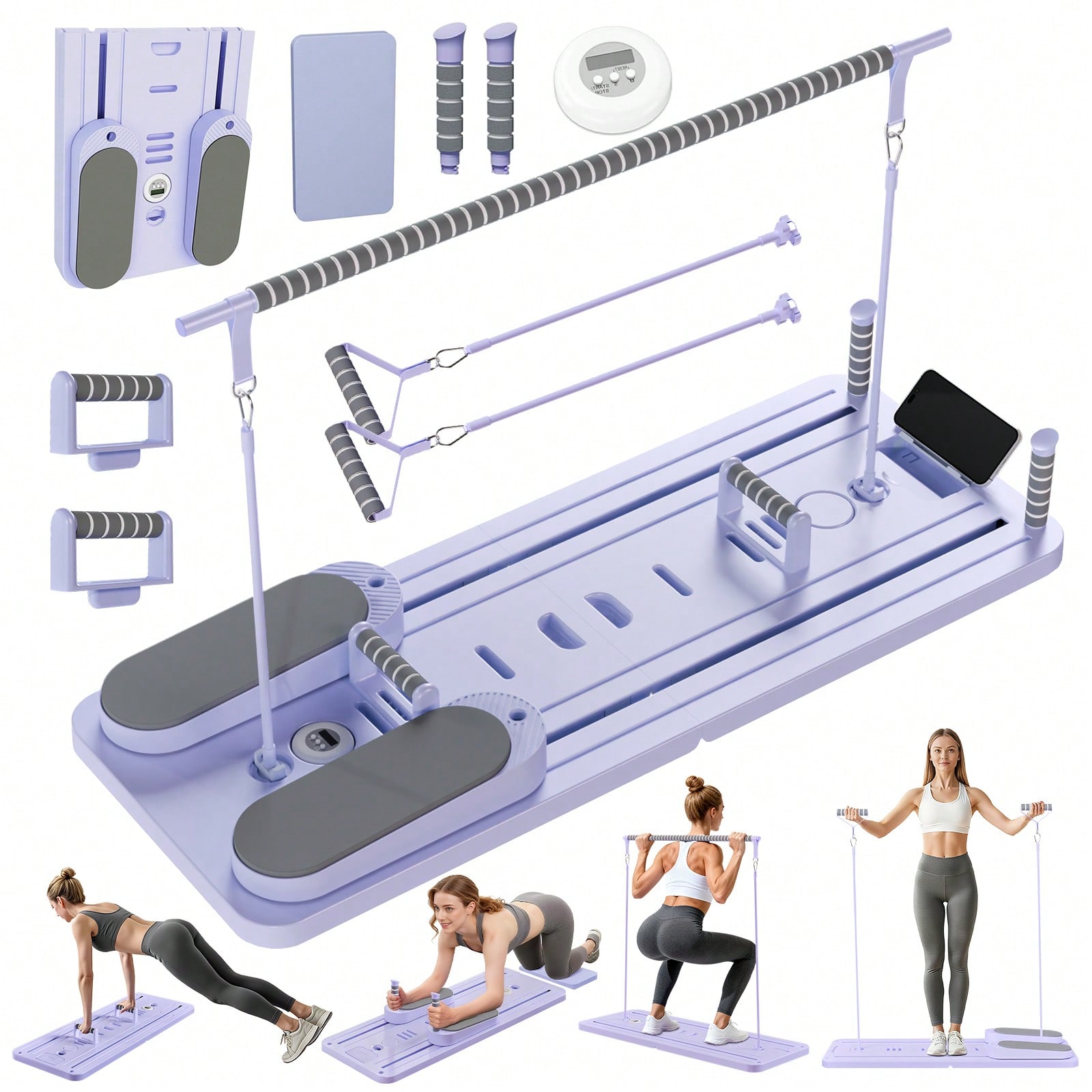 Pilates & Yoga Vida - Pilates Reformer met stang, Pilates Board