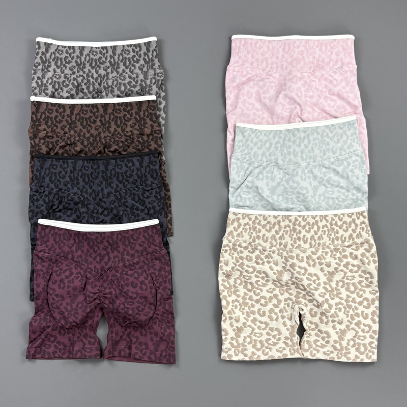 Pilate Yoga Workout - HISTELLO Gymshorts Luipaardprint Dames Naadloze Yogabroek