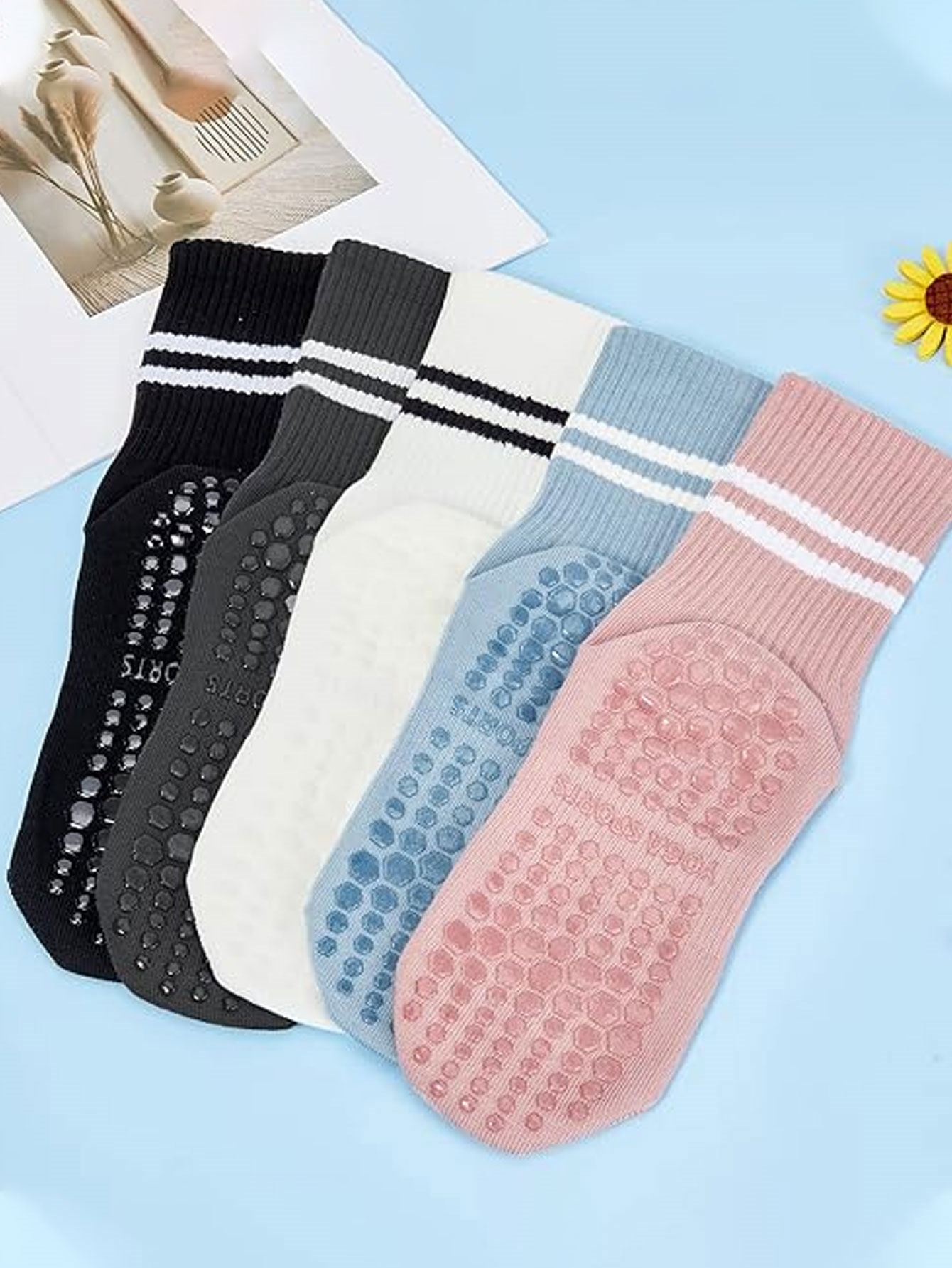 3 paar yogasokken, antislip pr - Medias Para Pilates Y Yoga recensie en prijs