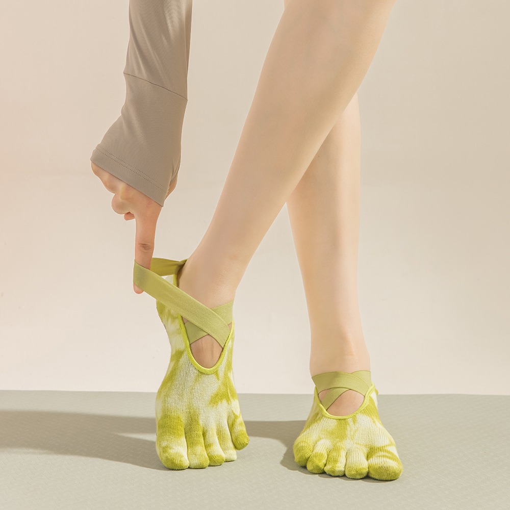Tie-Dye damessokken met vijf v - Pilate Yoga Workout recensie en prijs