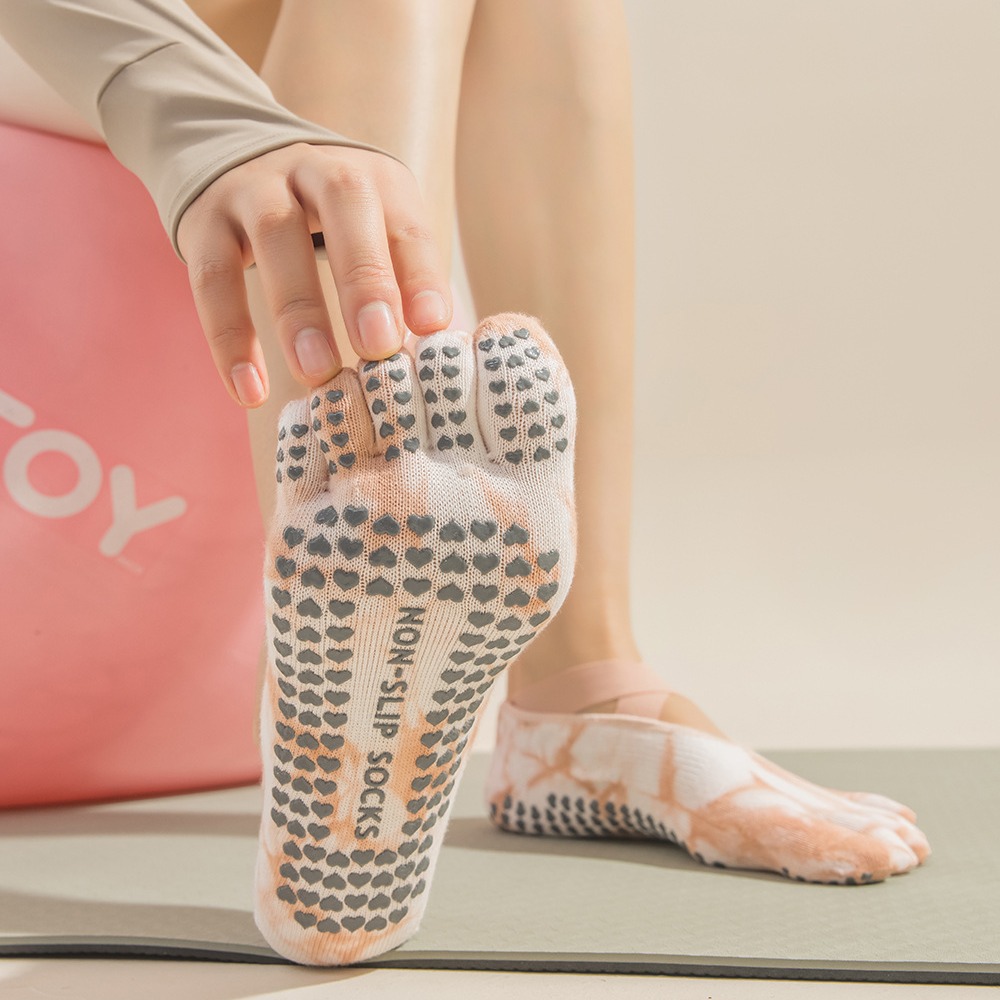 Tie-Dye damessokken met vijf v - Pilate Yoga Workout recensie en prijs