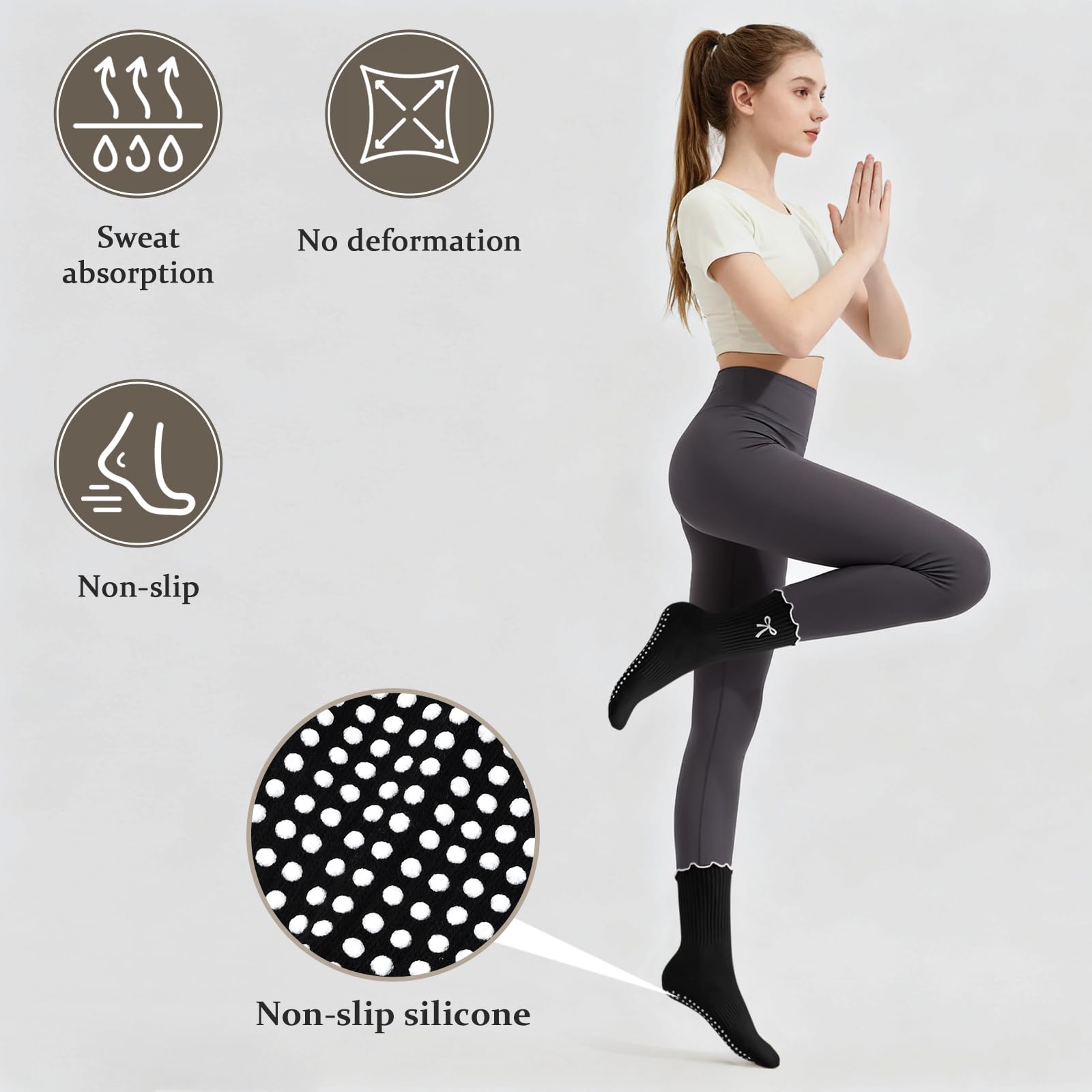 1 paar antislip pilates sokken - Medias Para Pilates Y Yoga recensie en prijs