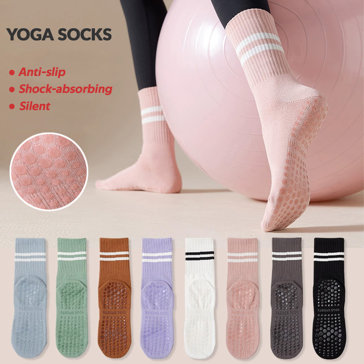 3 paar lange yogasokken met gr - Medias Para Pilates Y Yoga recensie en prijs